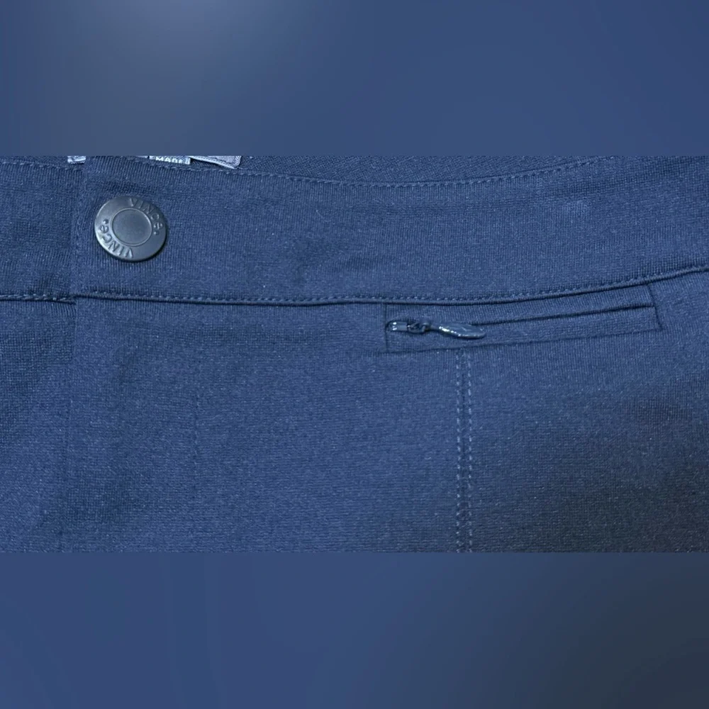 VINCE Navy Slim Stretch Ankle Pants Career Work Trousers Size 8